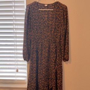 Fall Flowery wrap dress